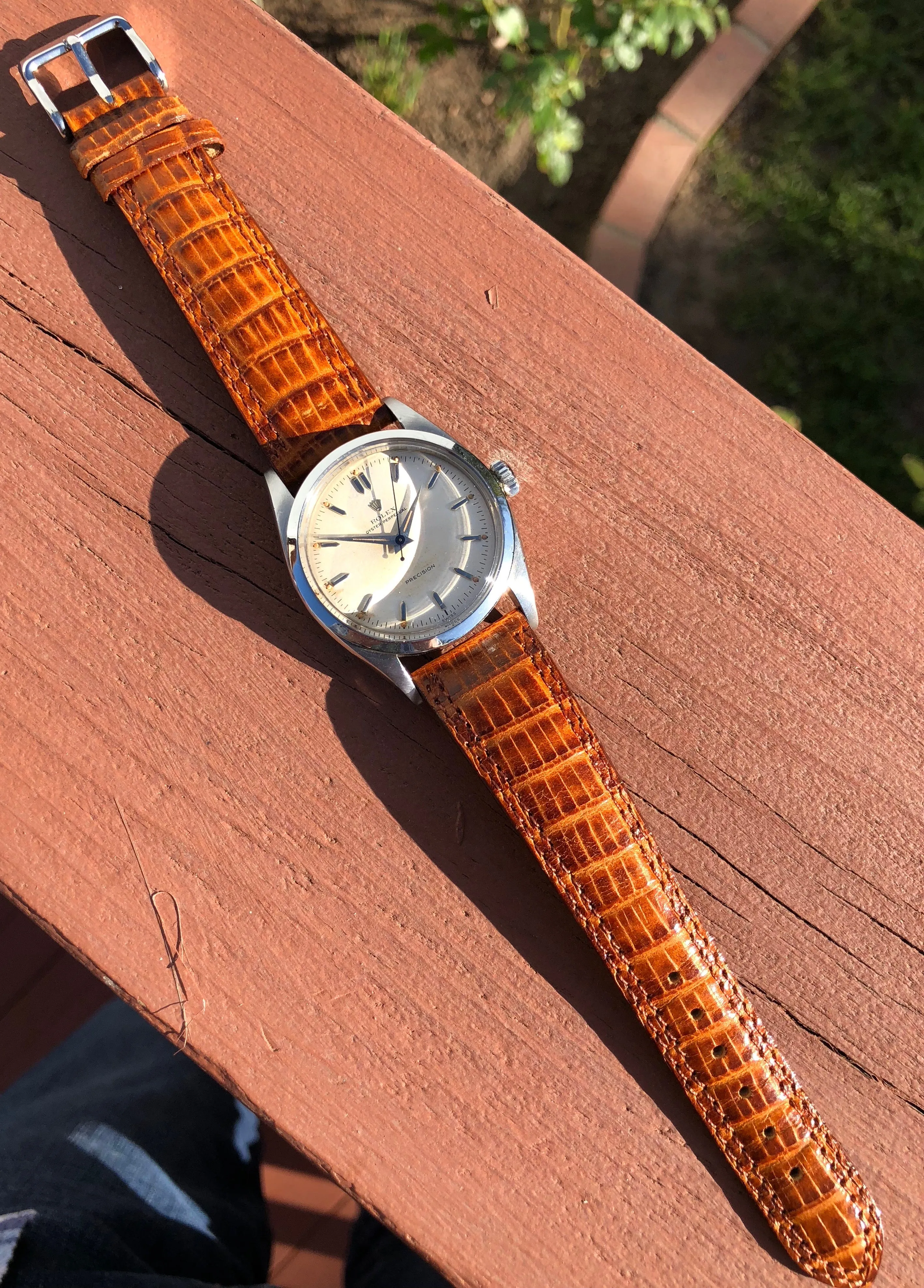 1953 Rolex Oyster Perpetual 6298 Pre-Explorer Precision Automatic Cream Dial Wristwatch
