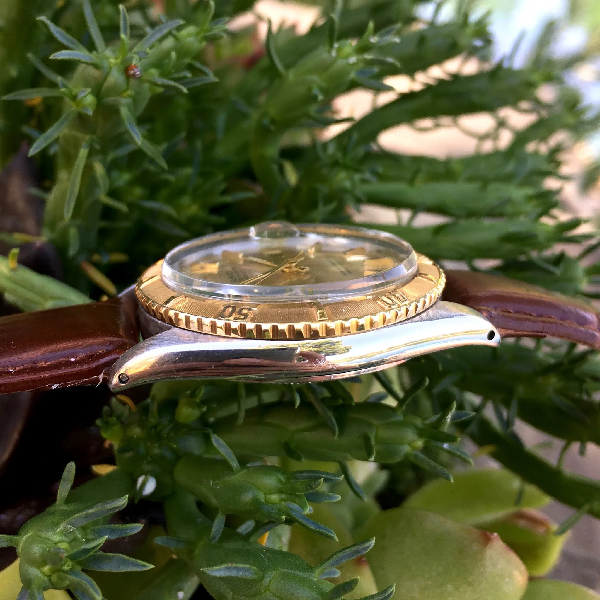 1964 Rolex Thunderbird Datejust 1625 Champagne Two Tone 14K Steel Cal. 1570 Watch