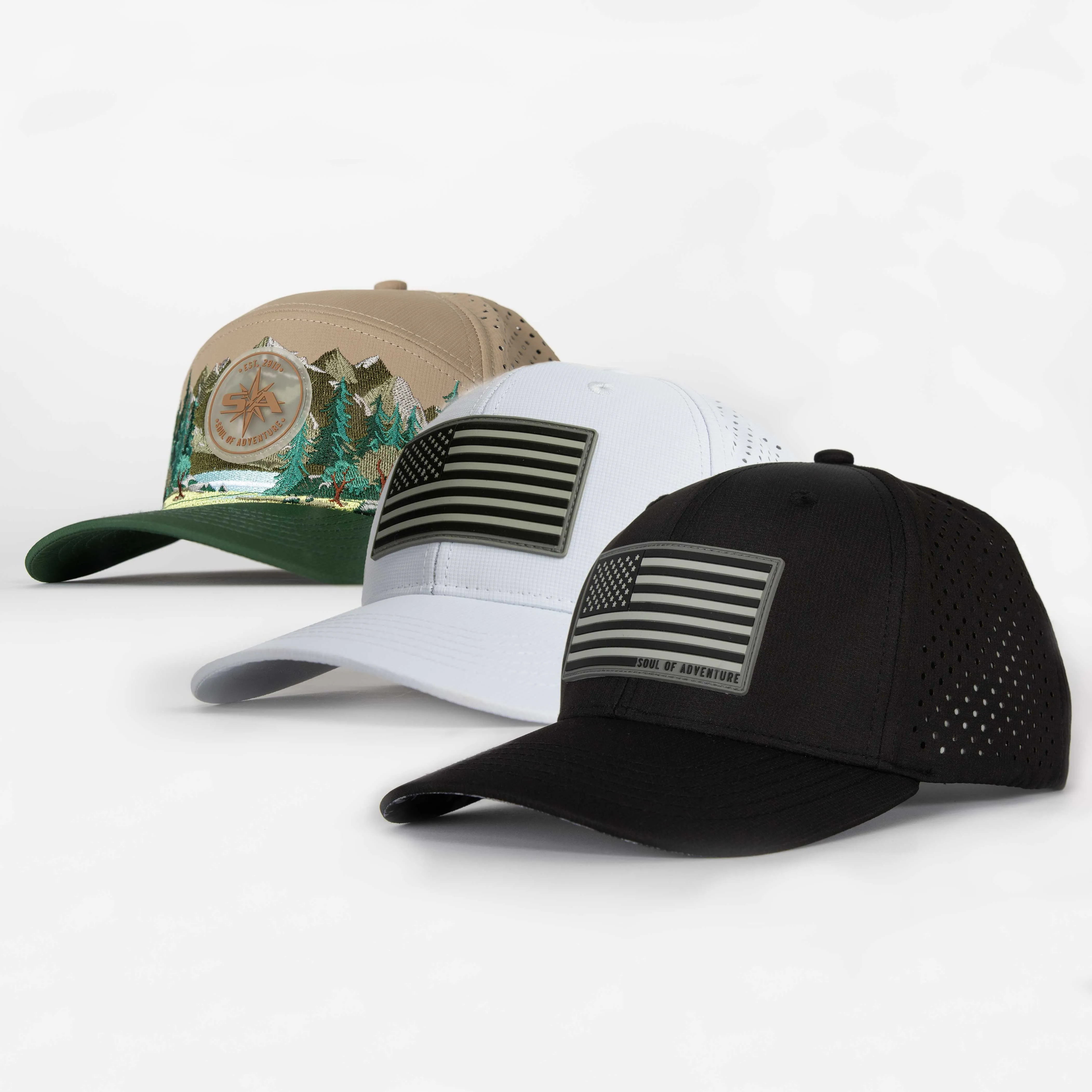 3-Pack Performance Snapbacks for $49