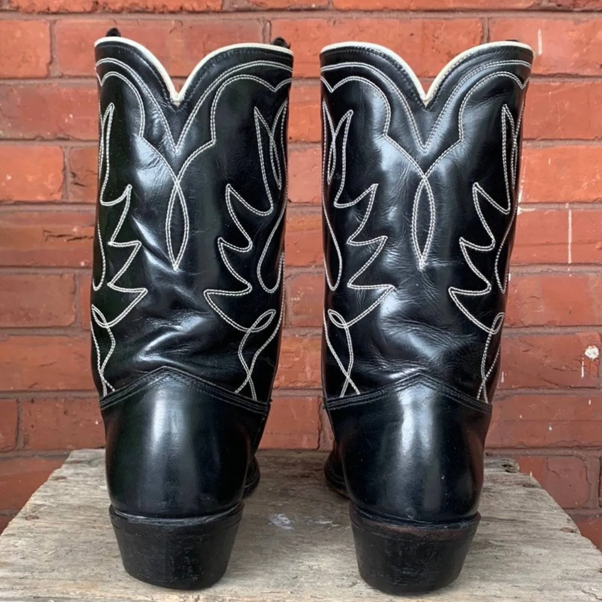 ACME Vintage 1950’s Black Cowboy Western Boots