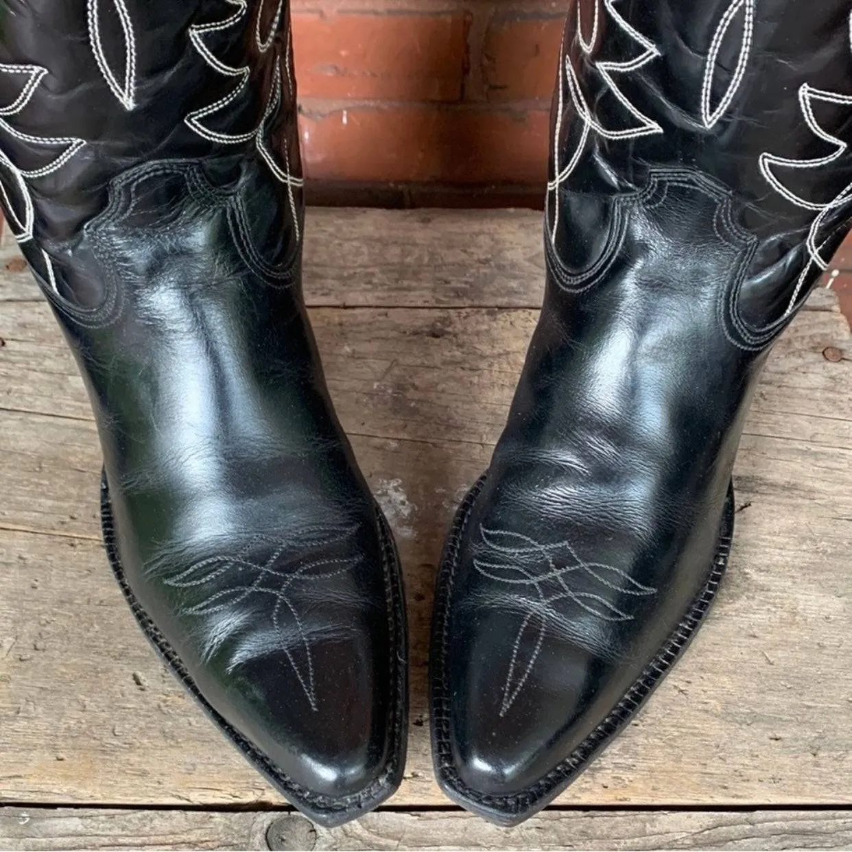 ACME Vintage 1950’s Black Cowboy Western Boots