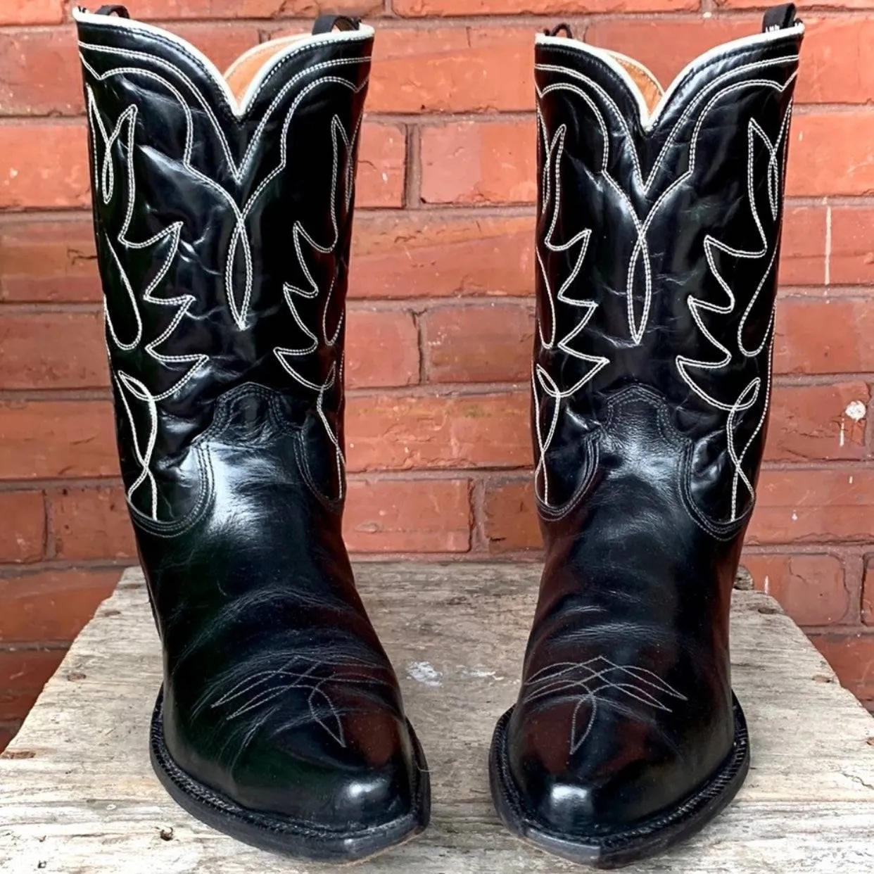ACME Vintage 1950’s Black Cowboy Western Boots