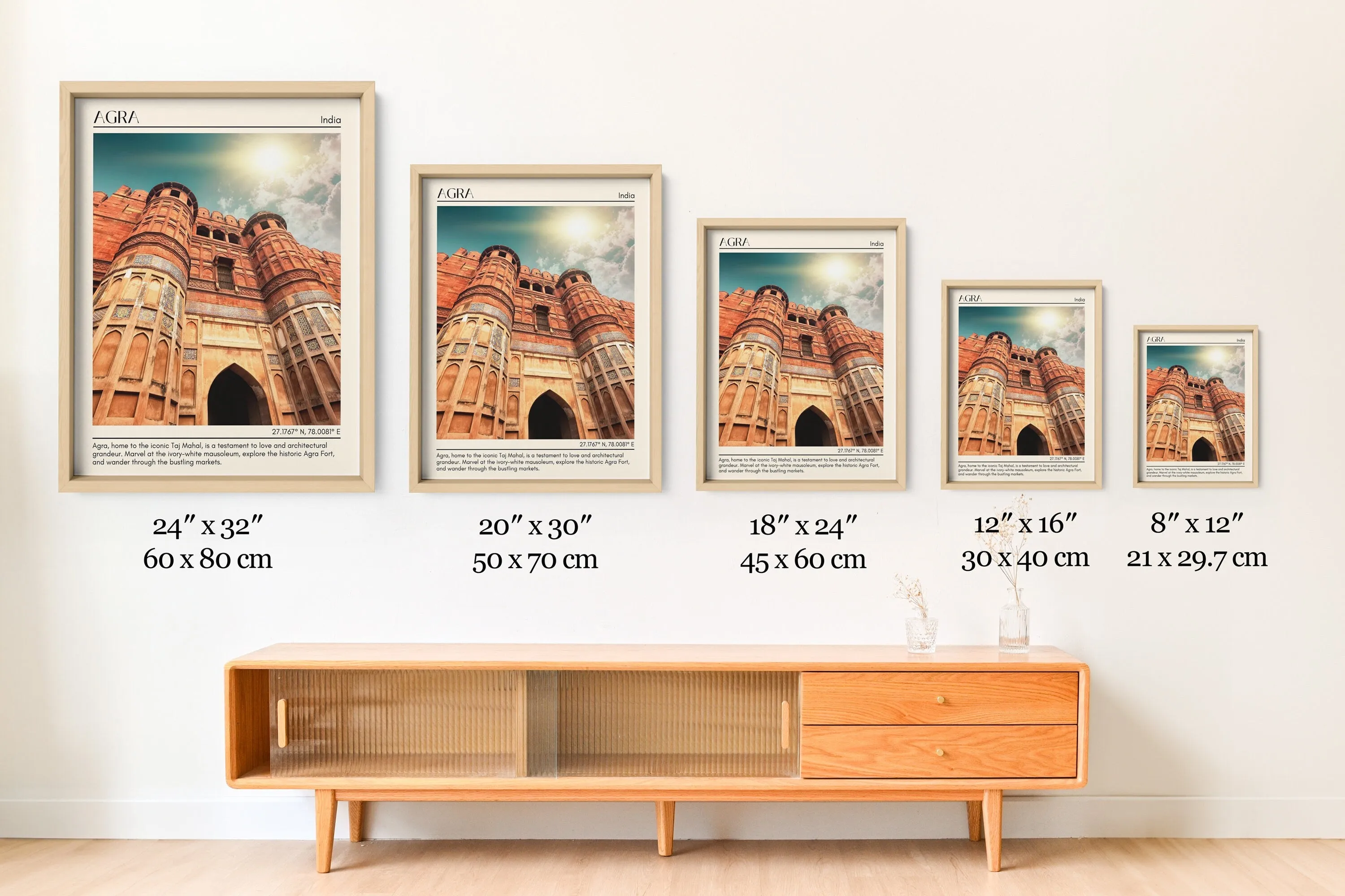 Agra Minimal Wall Art,  India