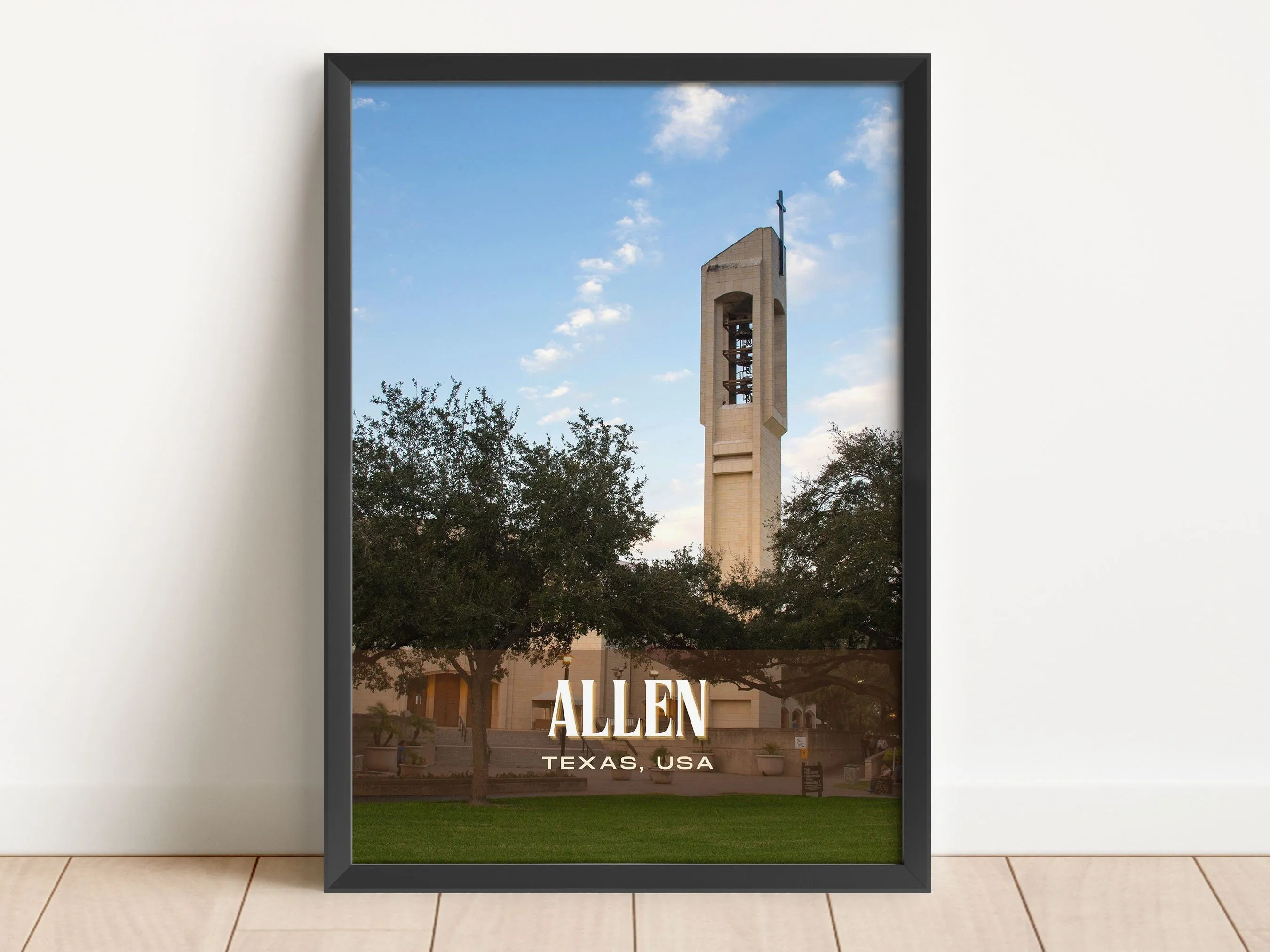 Allen Retro Wall Art, Texas, USA