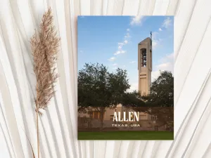 Allen Retro Wall Art, Texas, USA