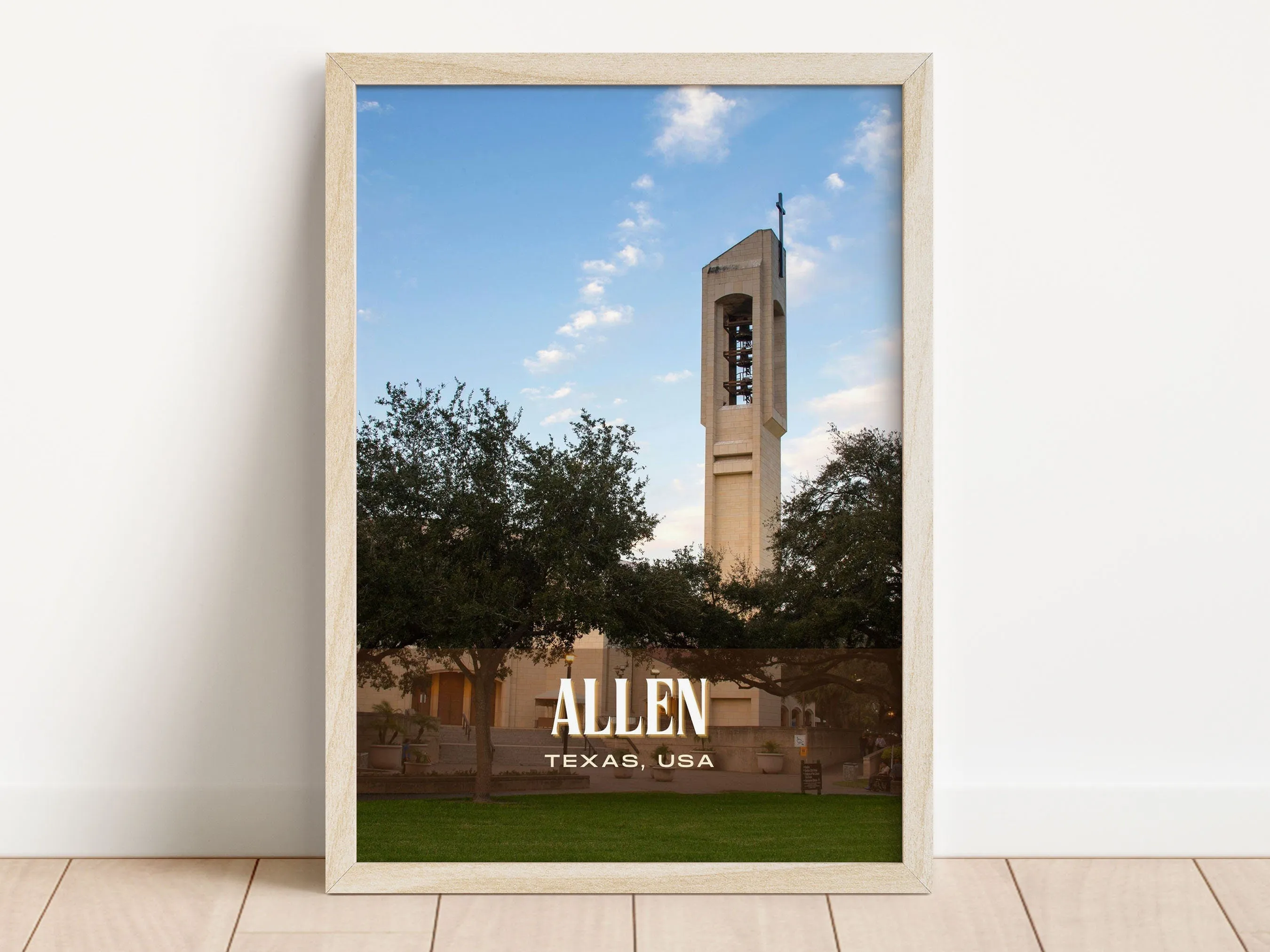 Allen Retro Wall Art, Texas, USA
