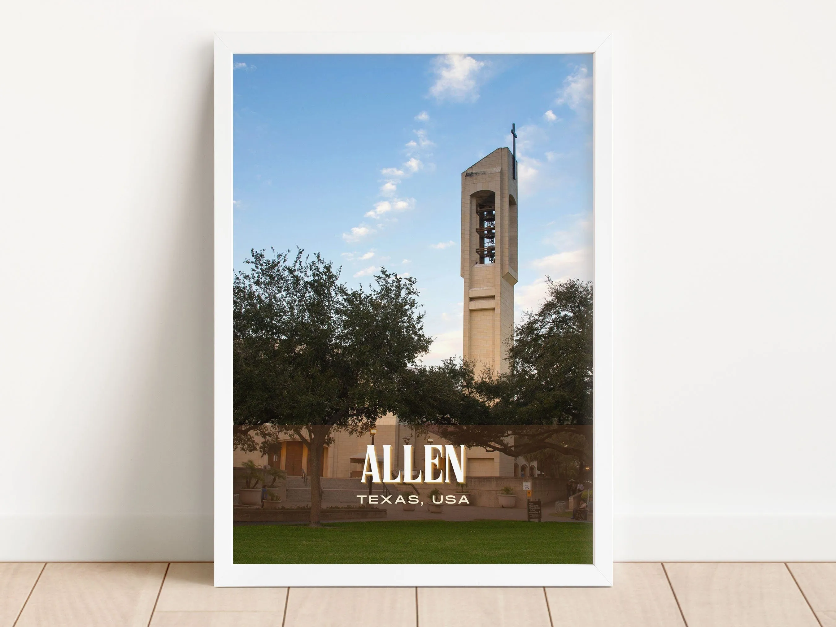 Allen Retro Wall Art, Texas, USA