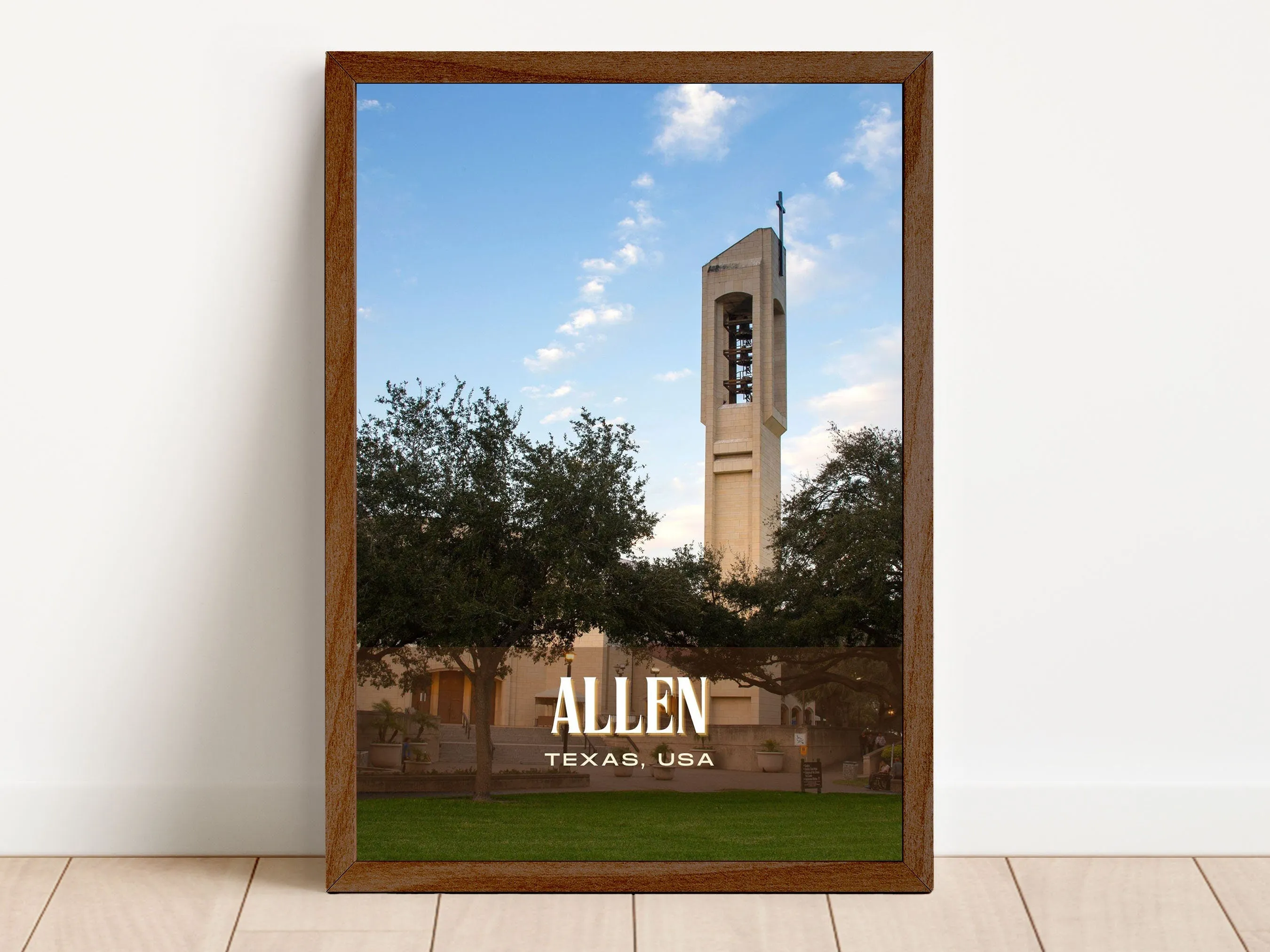 Allen Retro Wall Art, Texas, USA