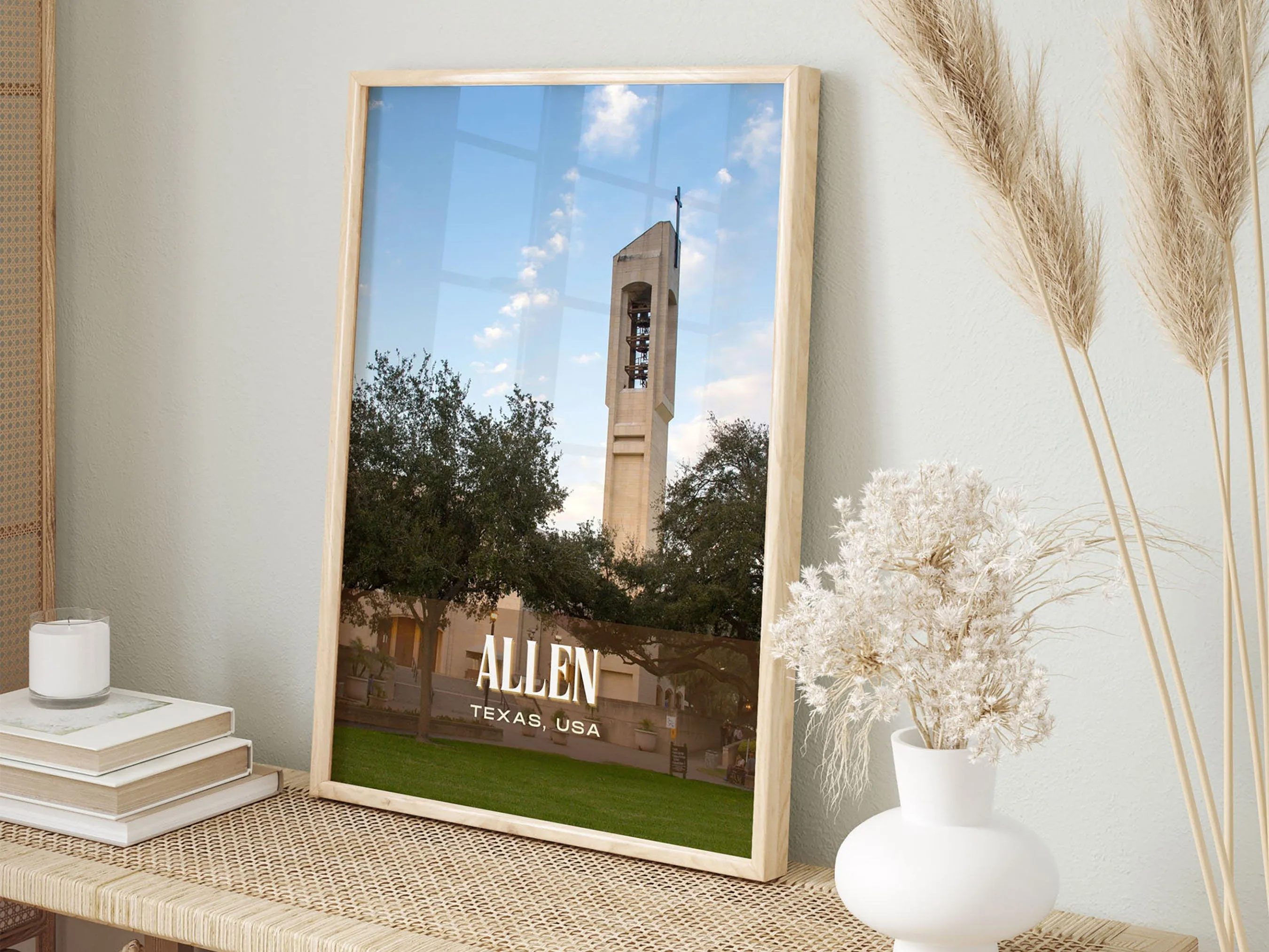 Allen Retro Wall Art, Texas, USA