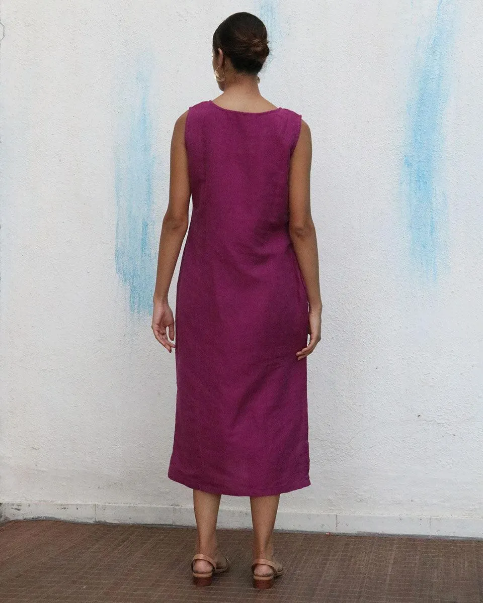 Arista Handwoven Linen Dress - Breathe