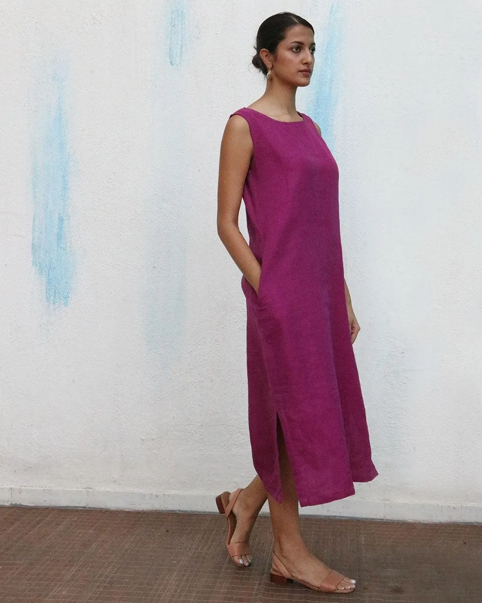 Arista Handwoven Linen Dress - Breathe