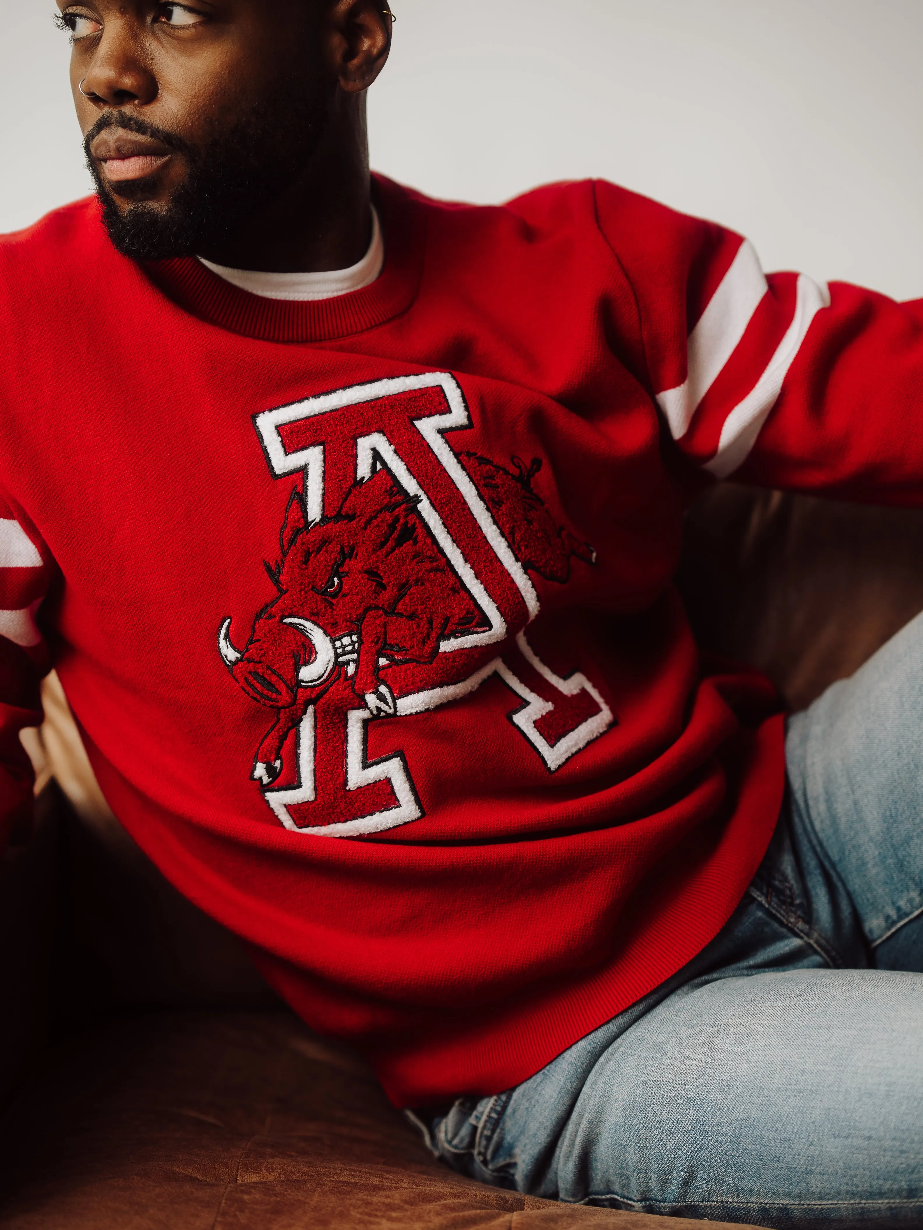 Arkansas Vintage Logo Knit Sweater