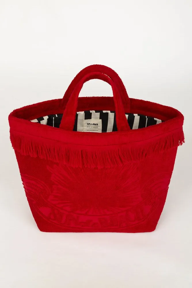 Athens Tiles Bloody Mary | Oversized Beach Bag