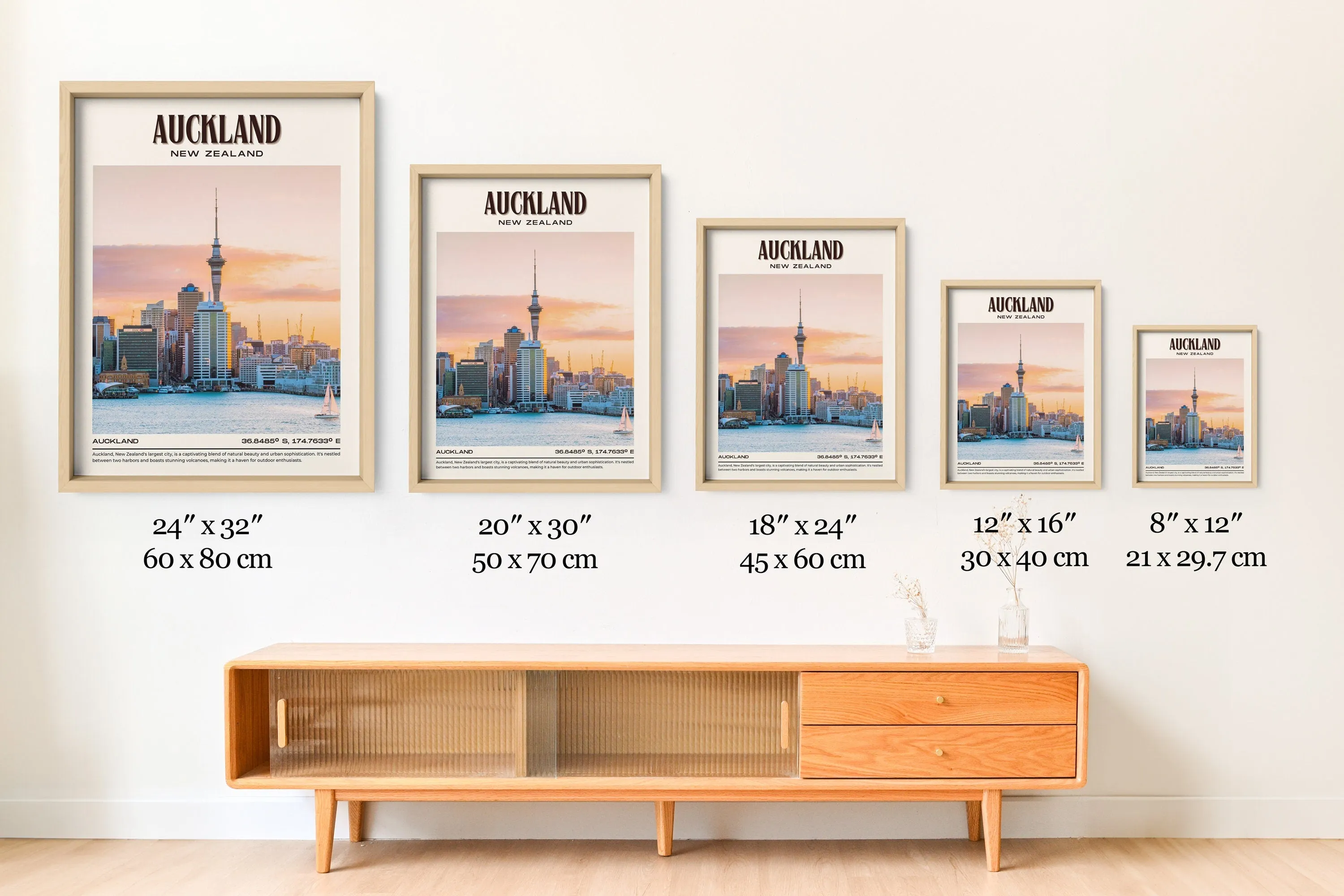 Auckland Vintage Wall Art, New Zealand