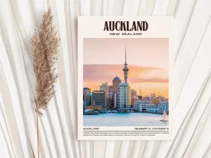 Auckland Vintage Wall Art, New Zealand