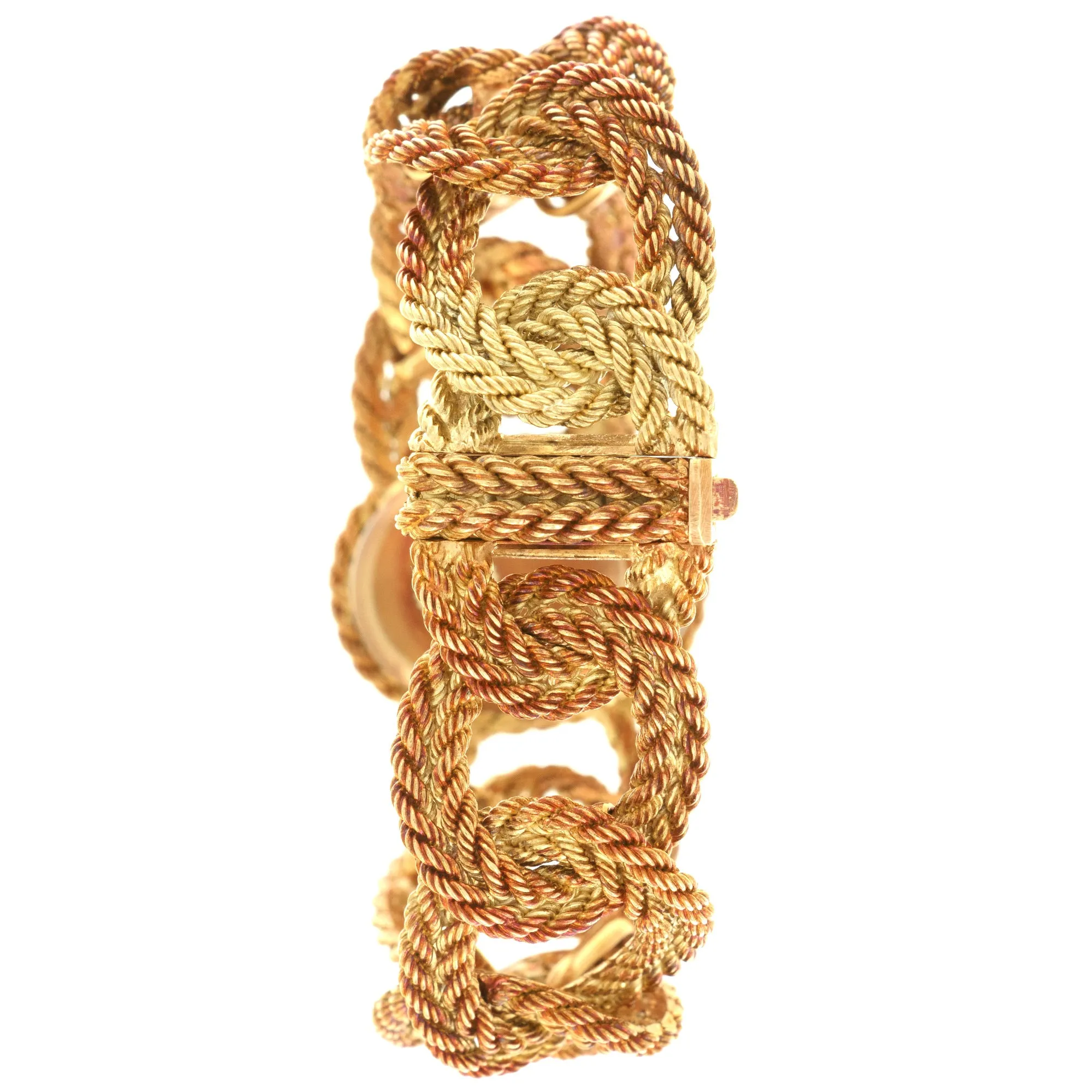 Audemars Piguet Yellow Gold Braided Bracelet Watch, 1960s