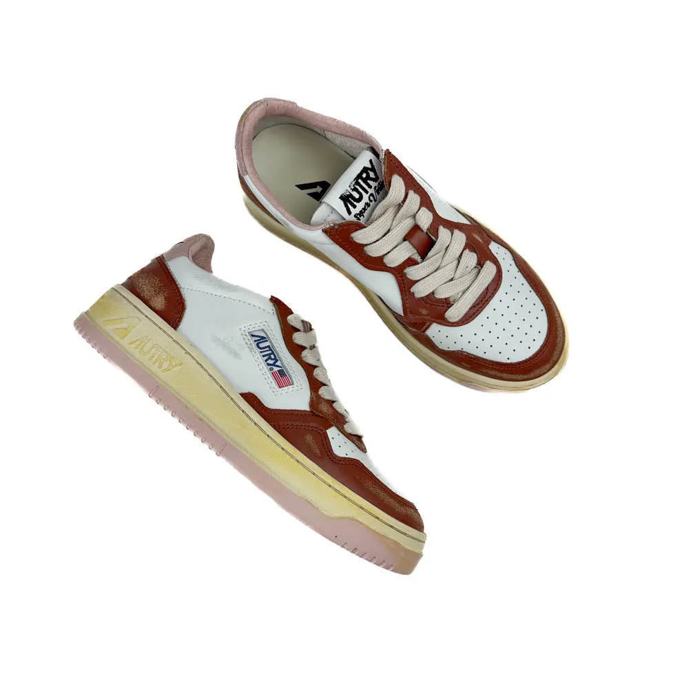Autry - Super Vintage Low AVLW CL01 (White/Brown/Pink)