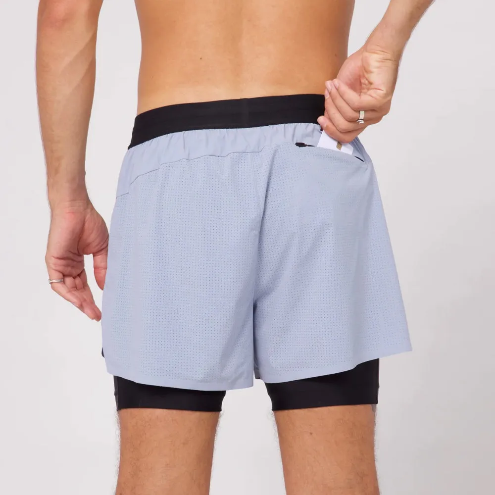 Bandit Running Vento 4" 2-in-1 Short - Smokey Blue/Black