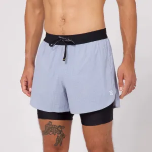 Bandit Running Vento 4" 2-in-1 Short - Smokey Blue/Black