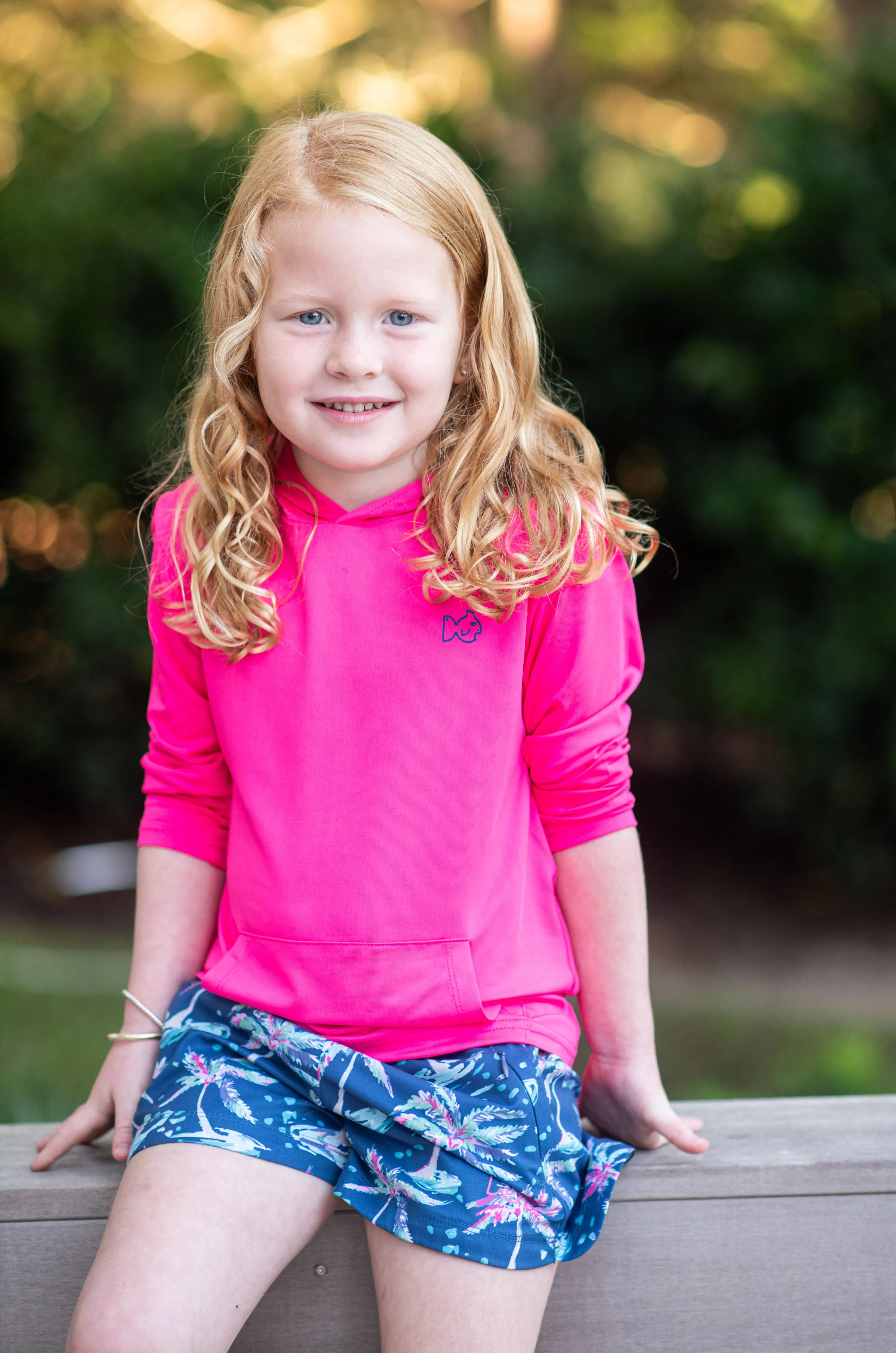 Beach Cruiser Short in Navy Palm Print