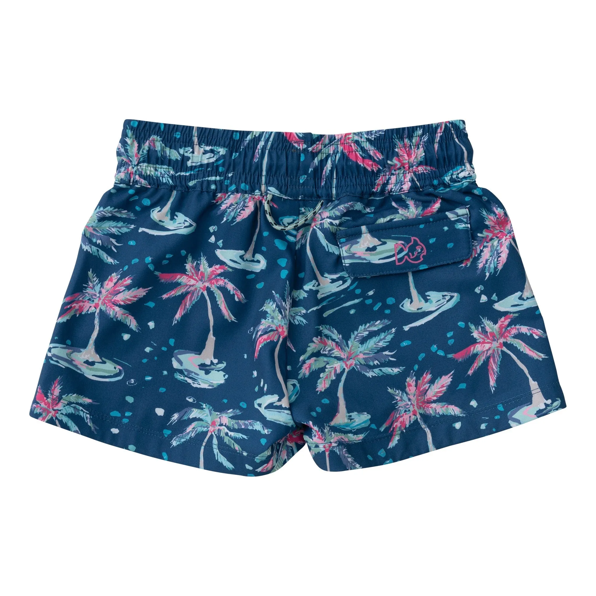 Beach Cruiser Short in Navy Palm Print