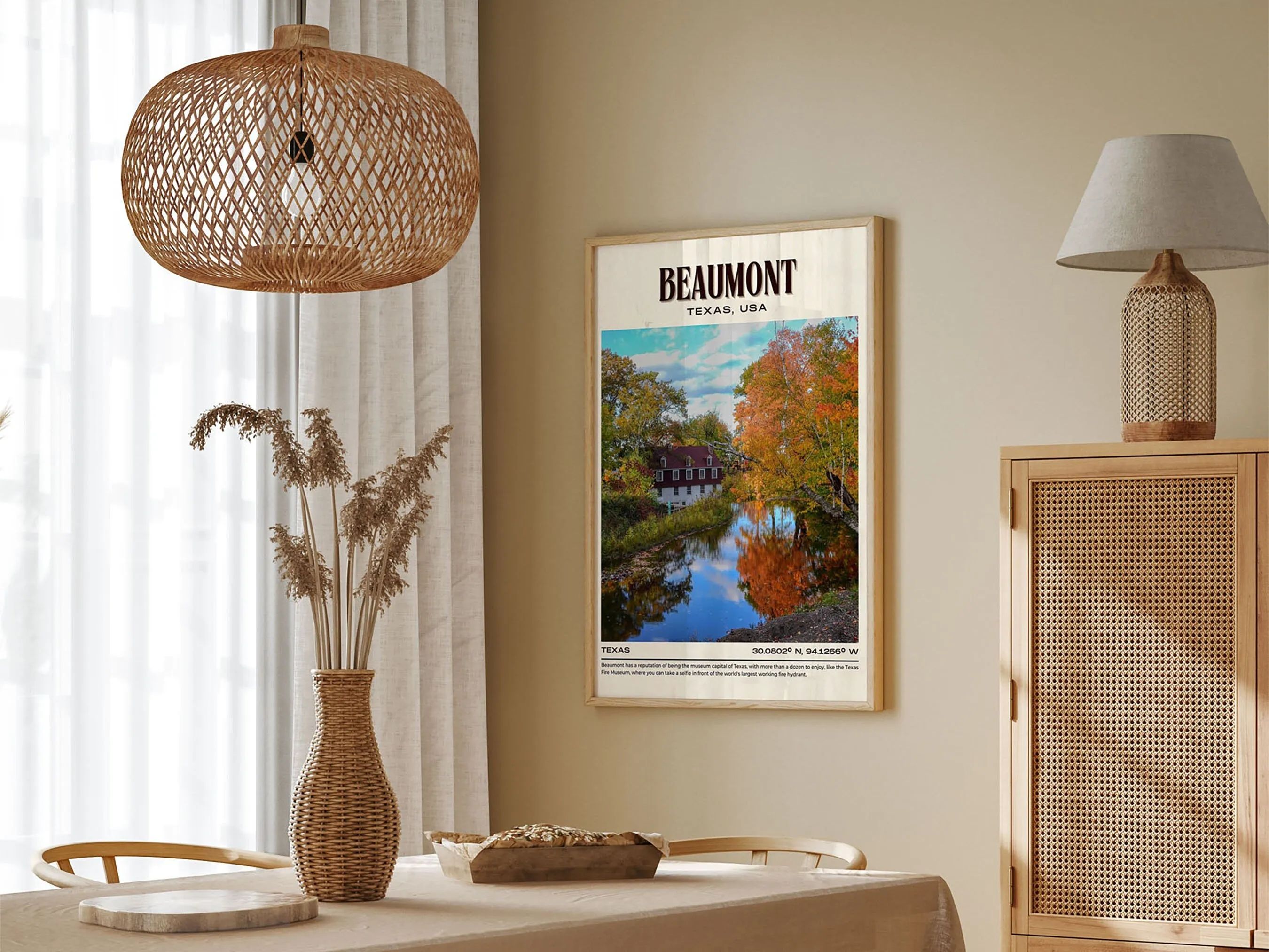 Beaumont Vintage Wall Art, Texas, USA