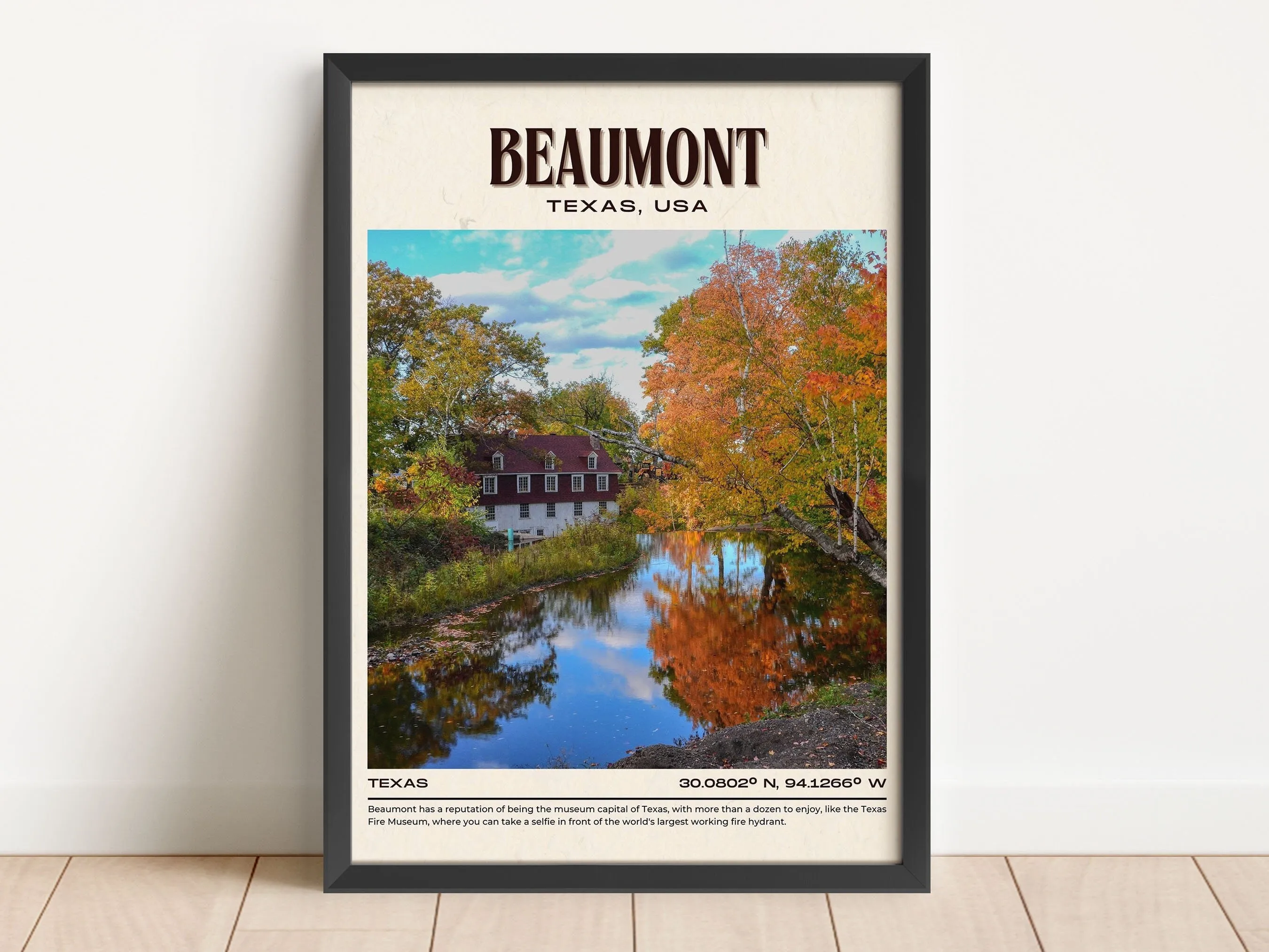 Beaumont Vintage Wall Art, Texas, USA