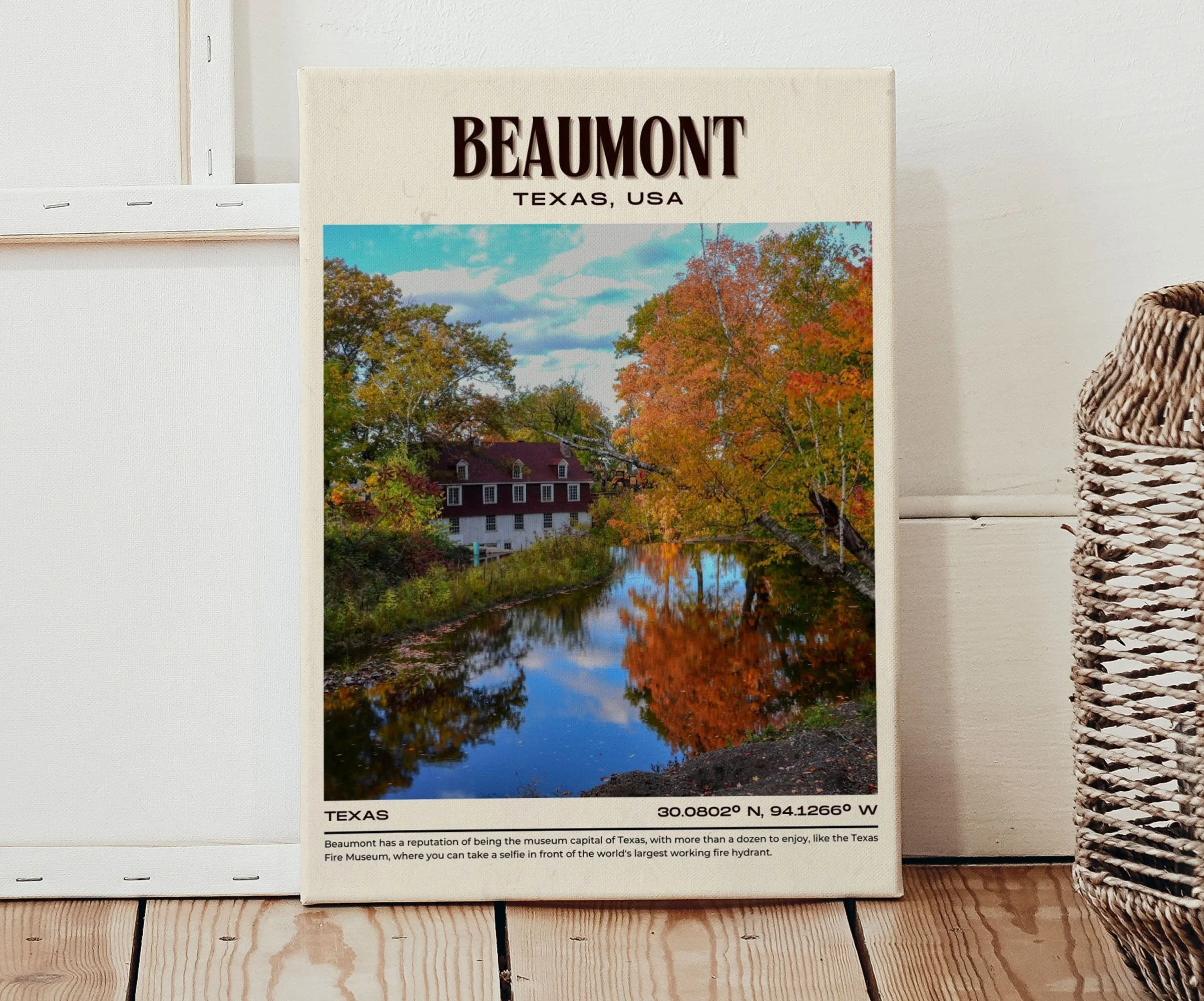 Beaumont Vintage Wall Art, Texas, USA