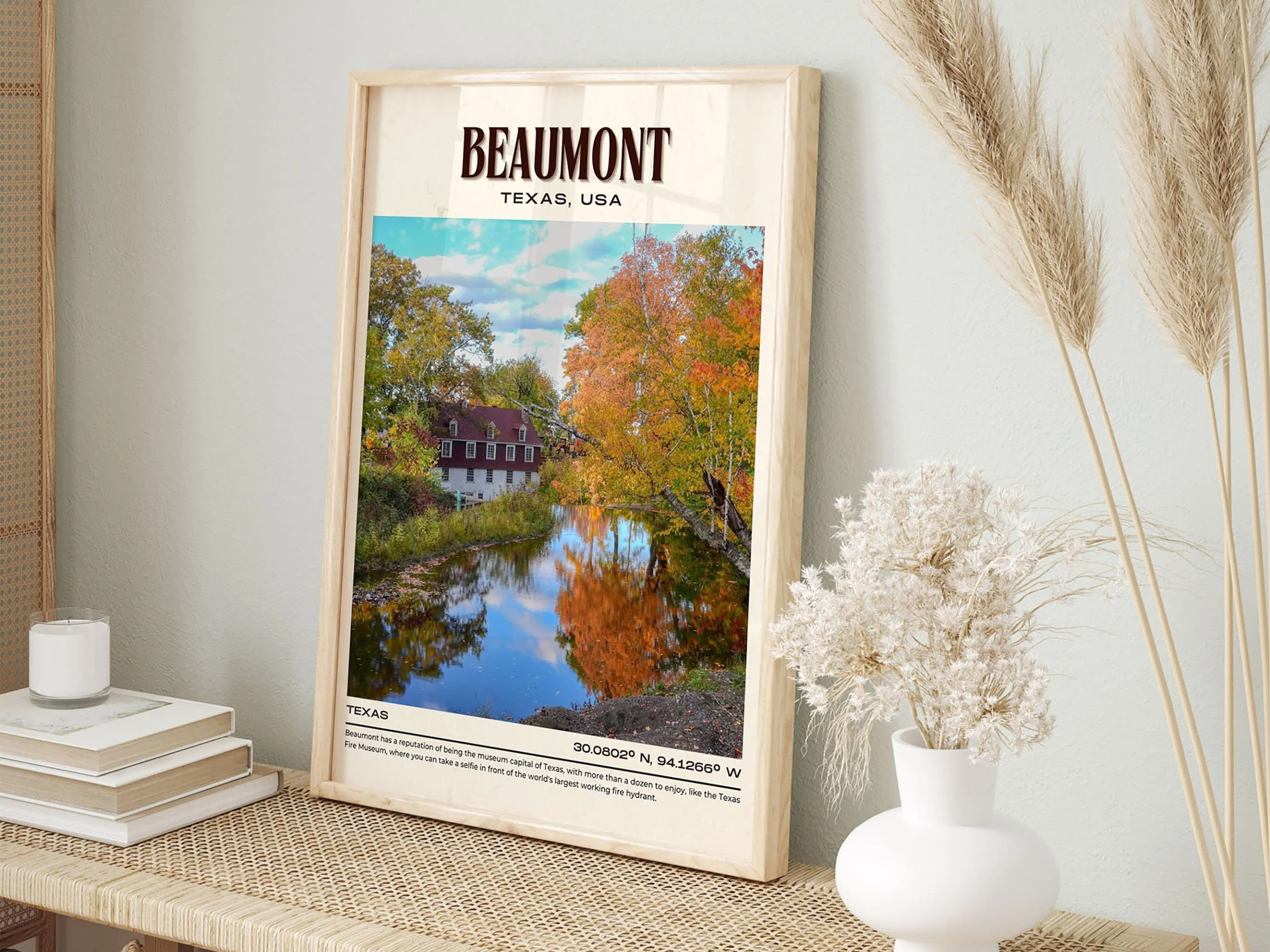Beaumont Vintage Wall Art, Texas, USA