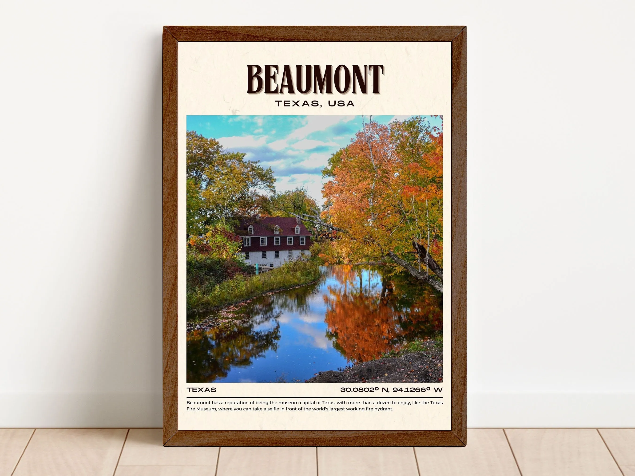 Beaumont Vintage Wall Art, Texas, USA