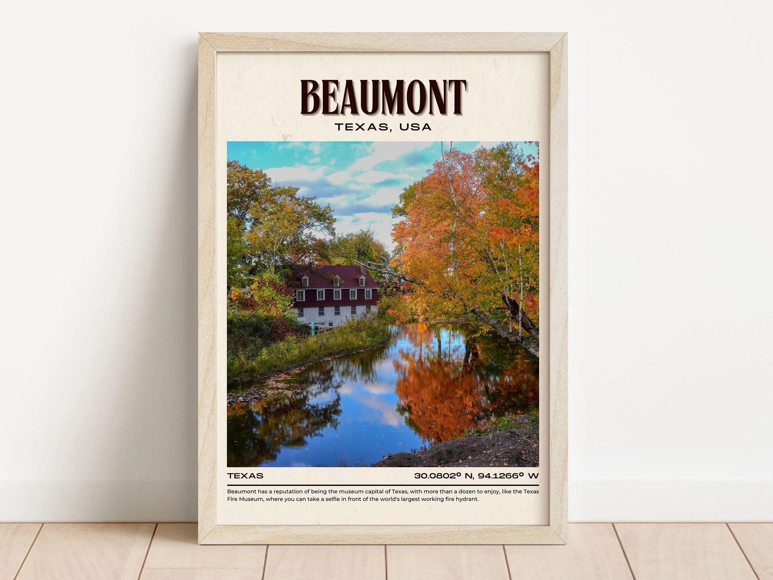 Beaumont Vintage Wall Art, Texas, USA