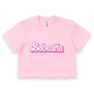 'Bebecita' Crop Top Shirt - Light Pink - Premium Ring-Spun Cotton