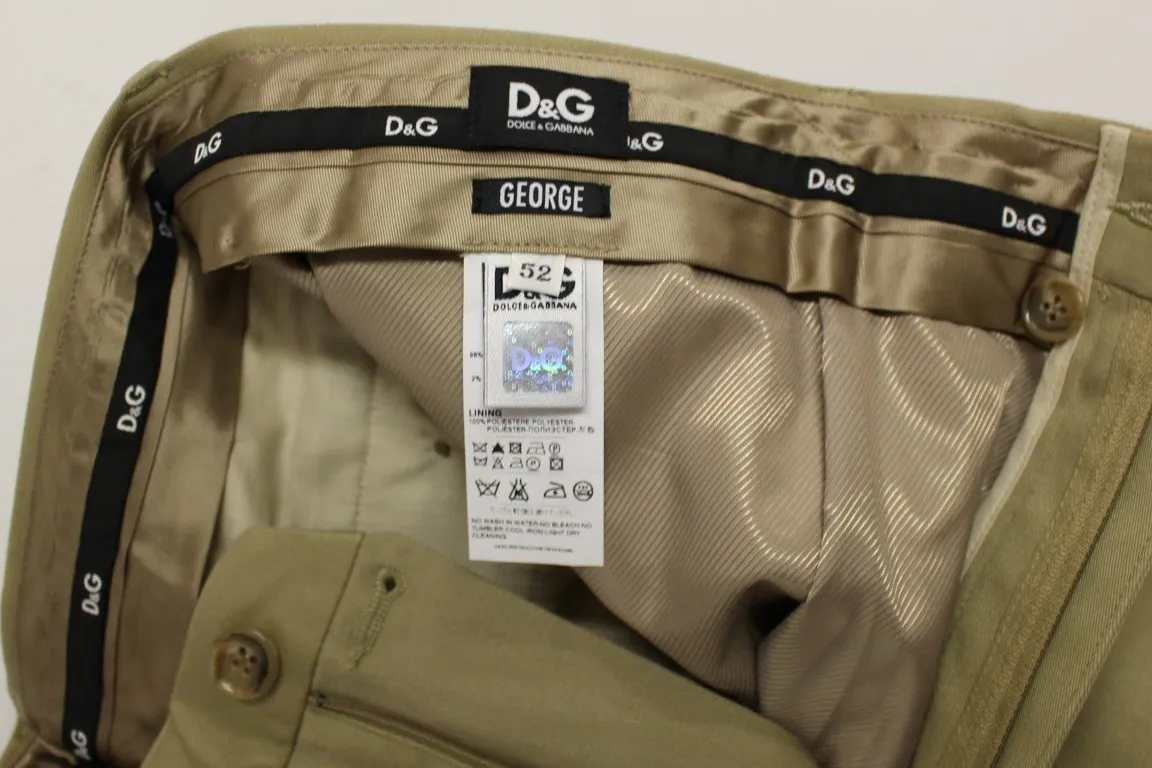 Beige GEORGE Pleated Logo Dress Pants
