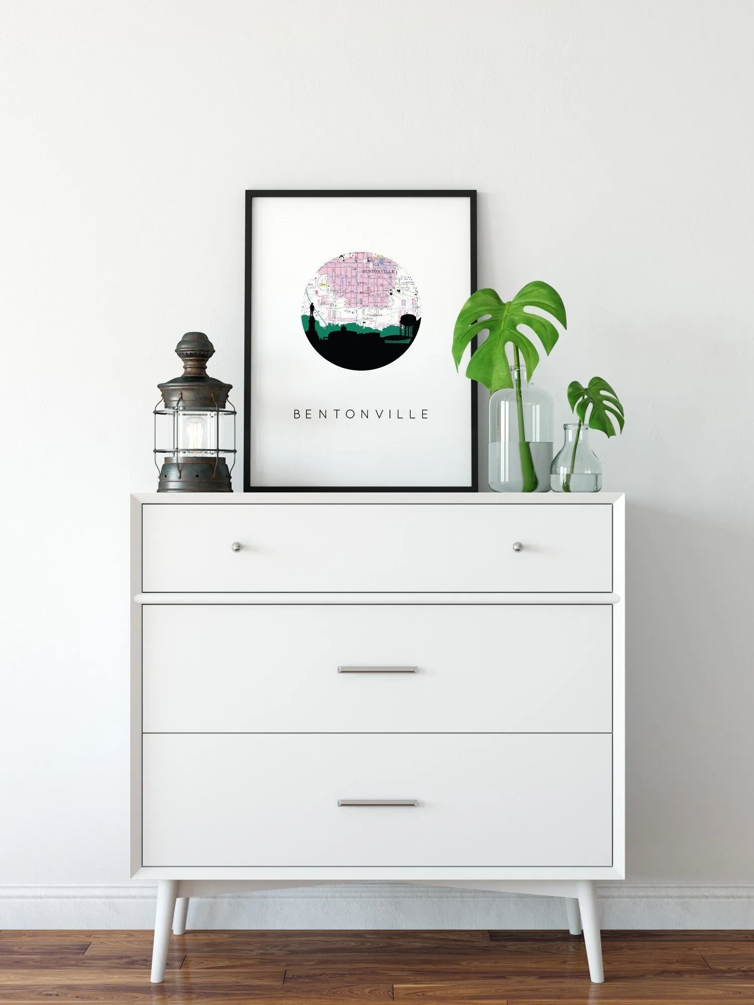 Bentonville, Arkansas decor, Arkansas map art, Arkansas art print, Bentonville Arkansas skyline art, city skyline art, city art print