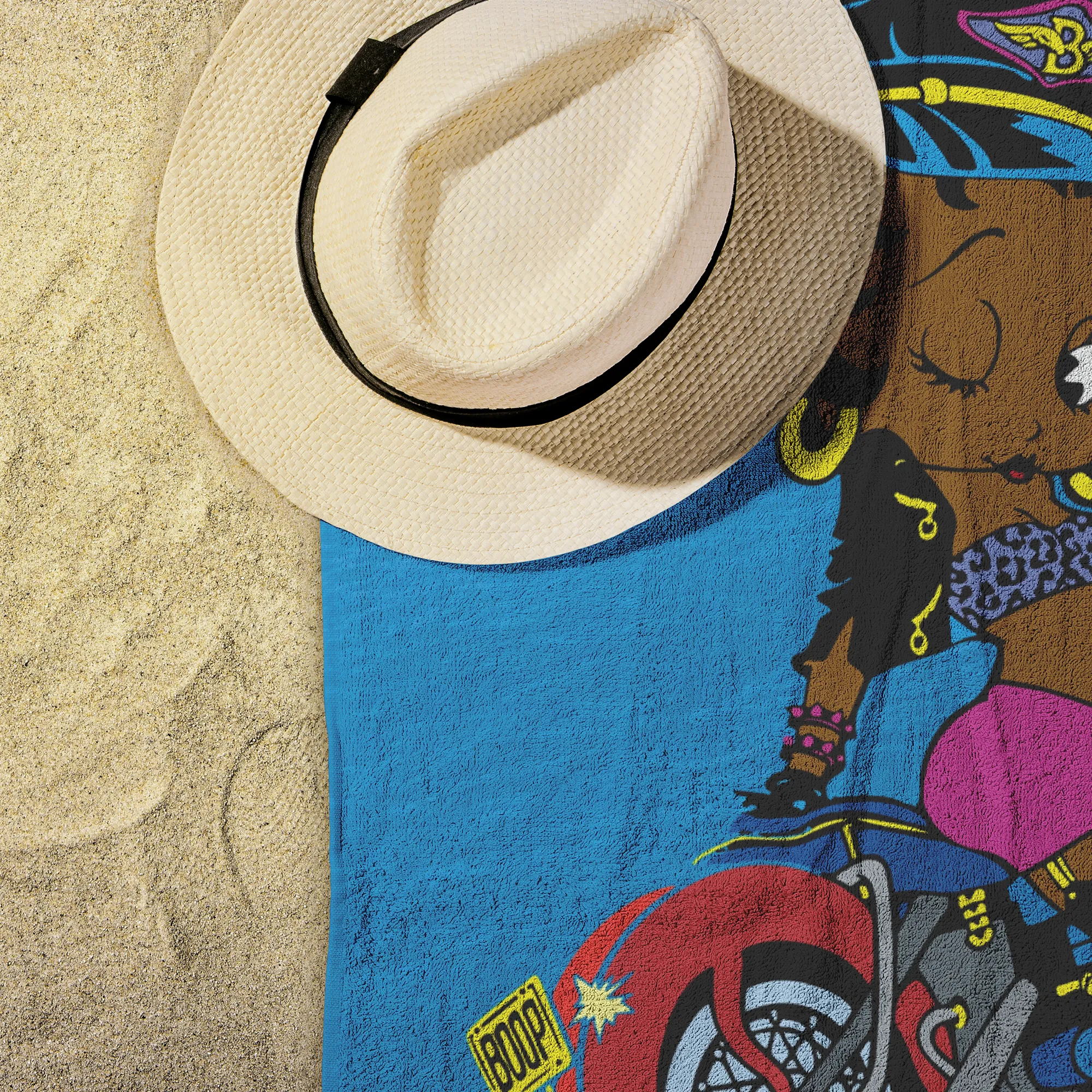 Betty Boop | Afro Girl | Betty Boop Merchandise | Betty Beach Towel | Vacation | Travel
