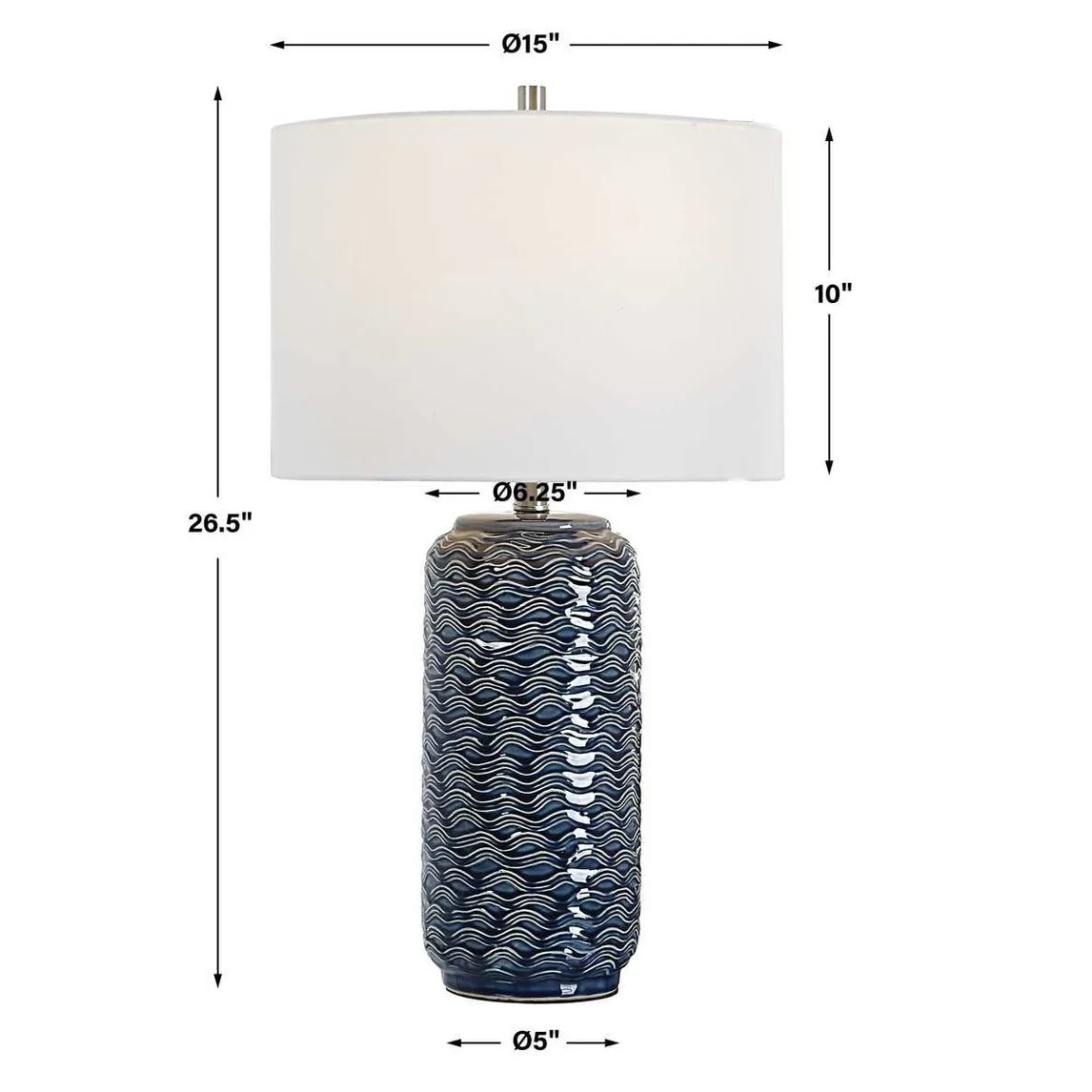 BLUE CERAMIC TABLE LAMP