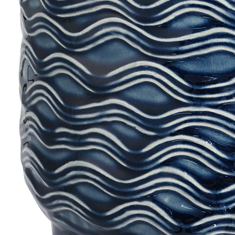 BLUE CERAMIC TABLE LAMP