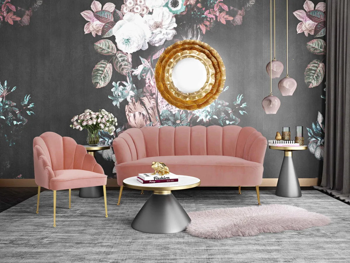 Blush Velvet Settee