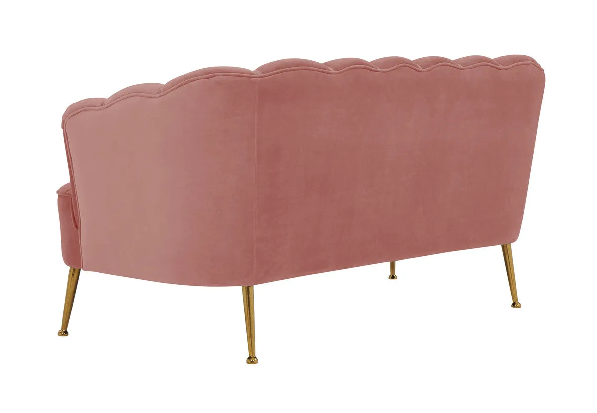 Blush Velvet Settee