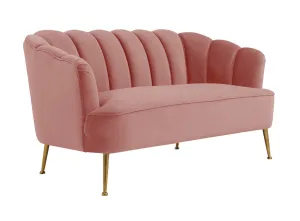 Blush Velvet Settee