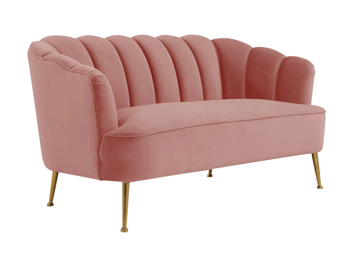 Blush Velvet Settee