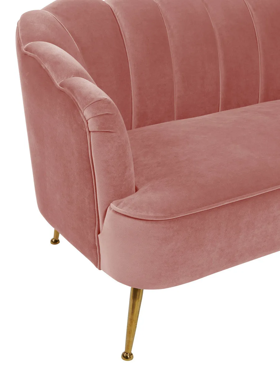 Blush Velvet Settee