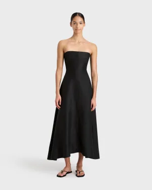 Bormio Strapless Maxi Dress - Black