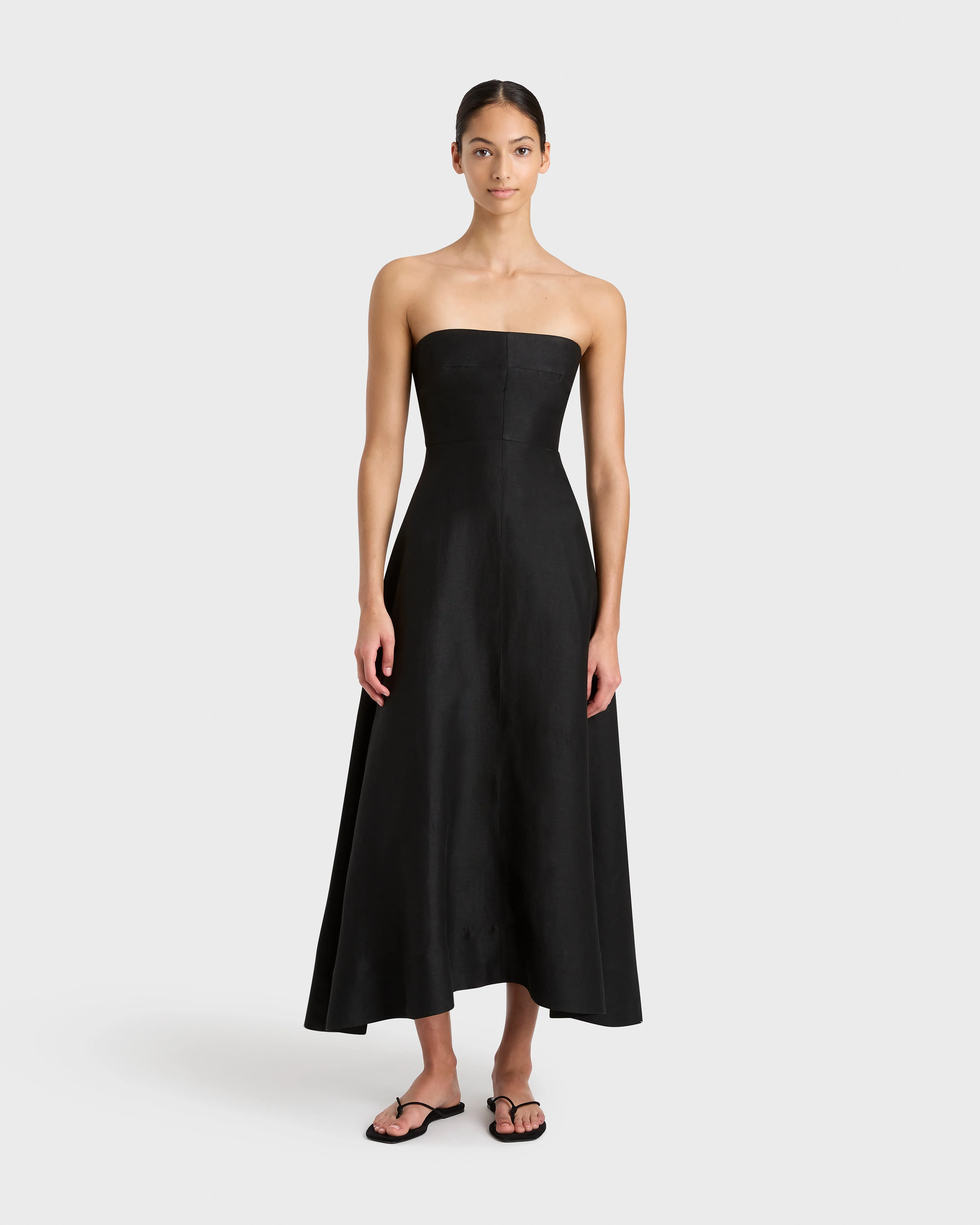 Bormio Strapless Maxi Dress - Black