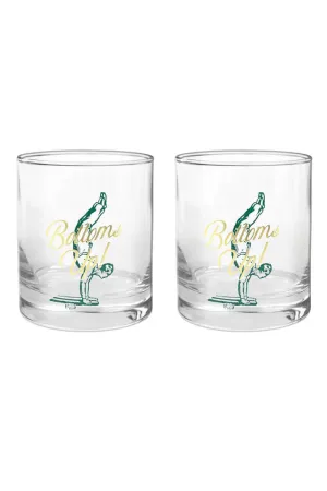 Bottoms Up Rocks Glass - Set of 2