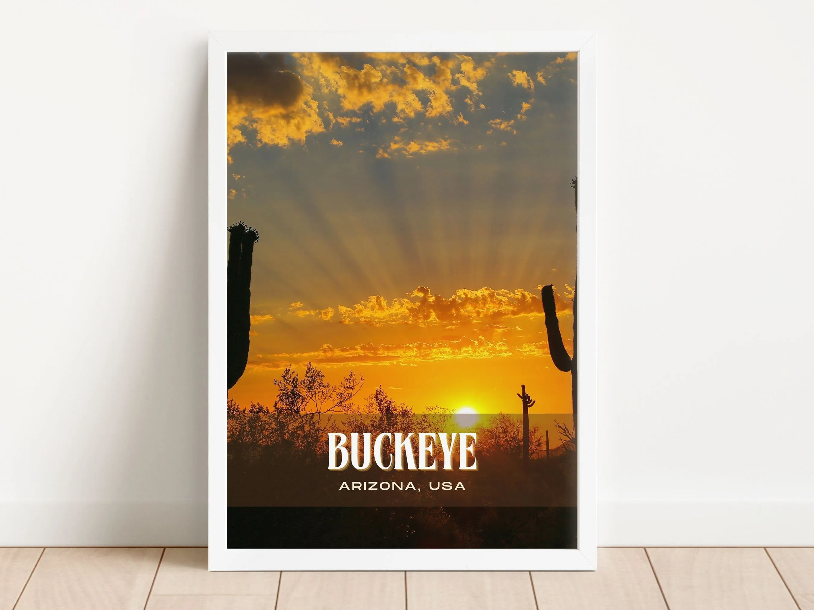 Buckeye Retro Wall Art, Arizona, USA