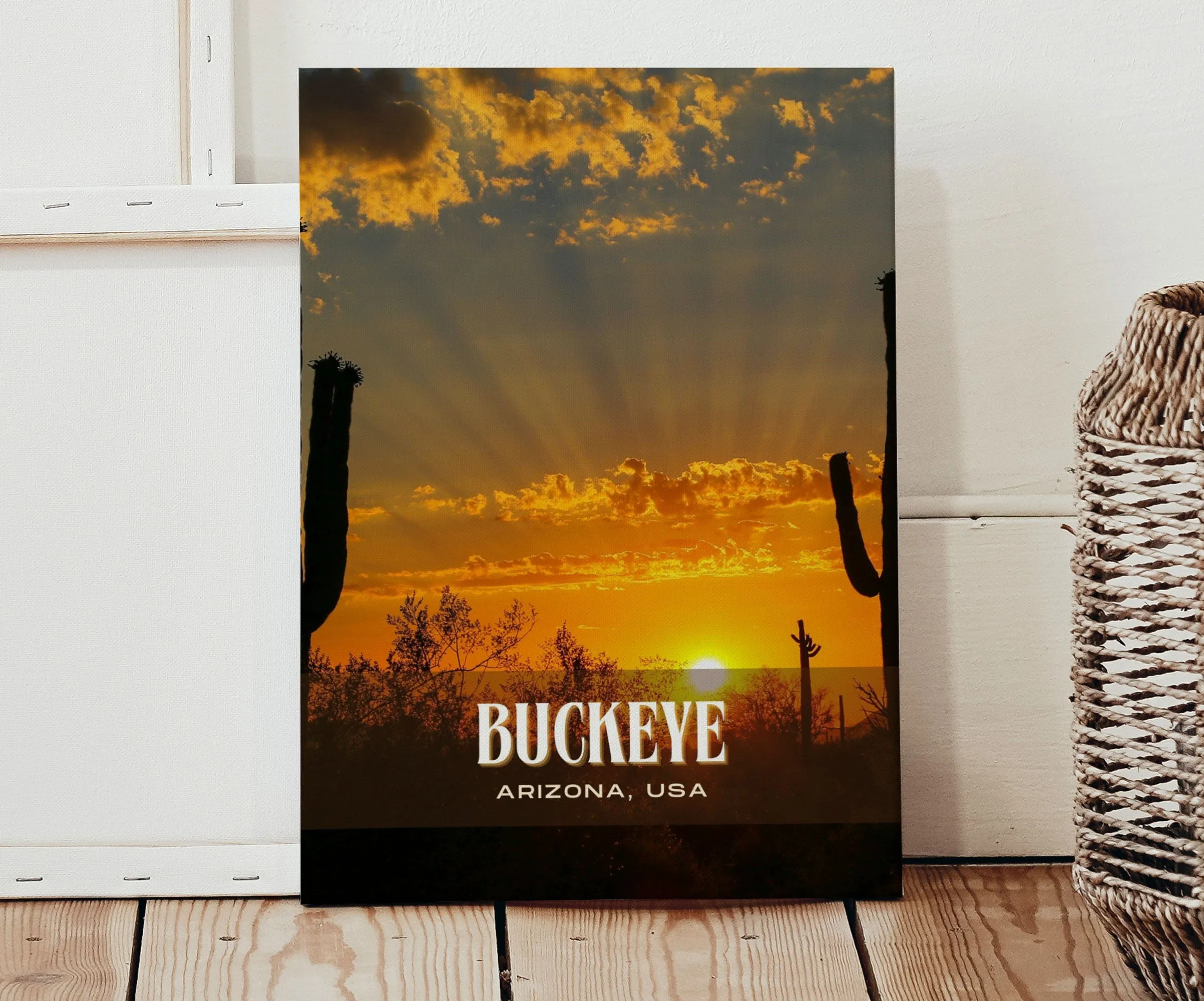 Buckeye Retro Wall Art, Arizona, USA