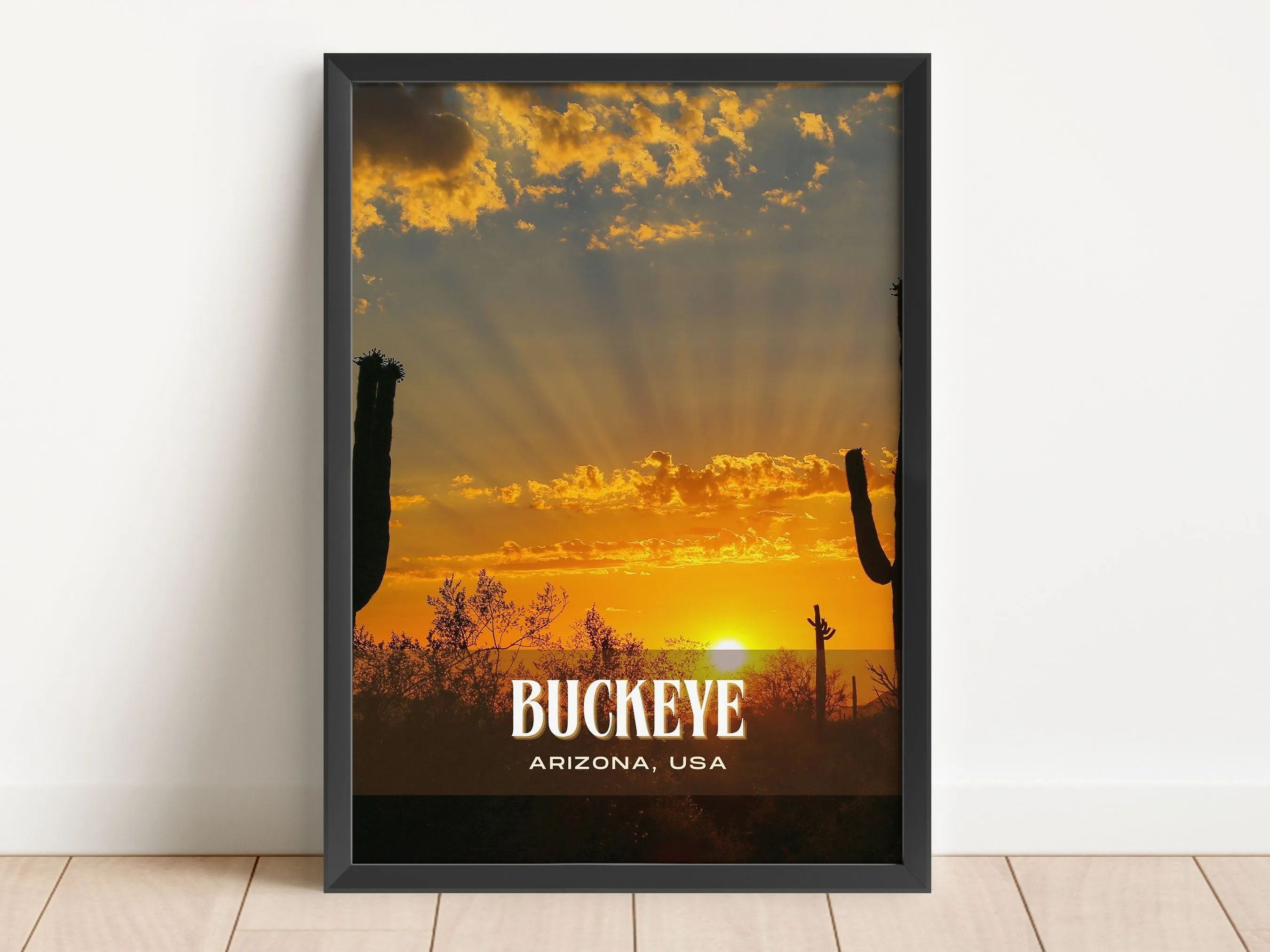 Buckeye Retro Wall Art, Arizona, USA