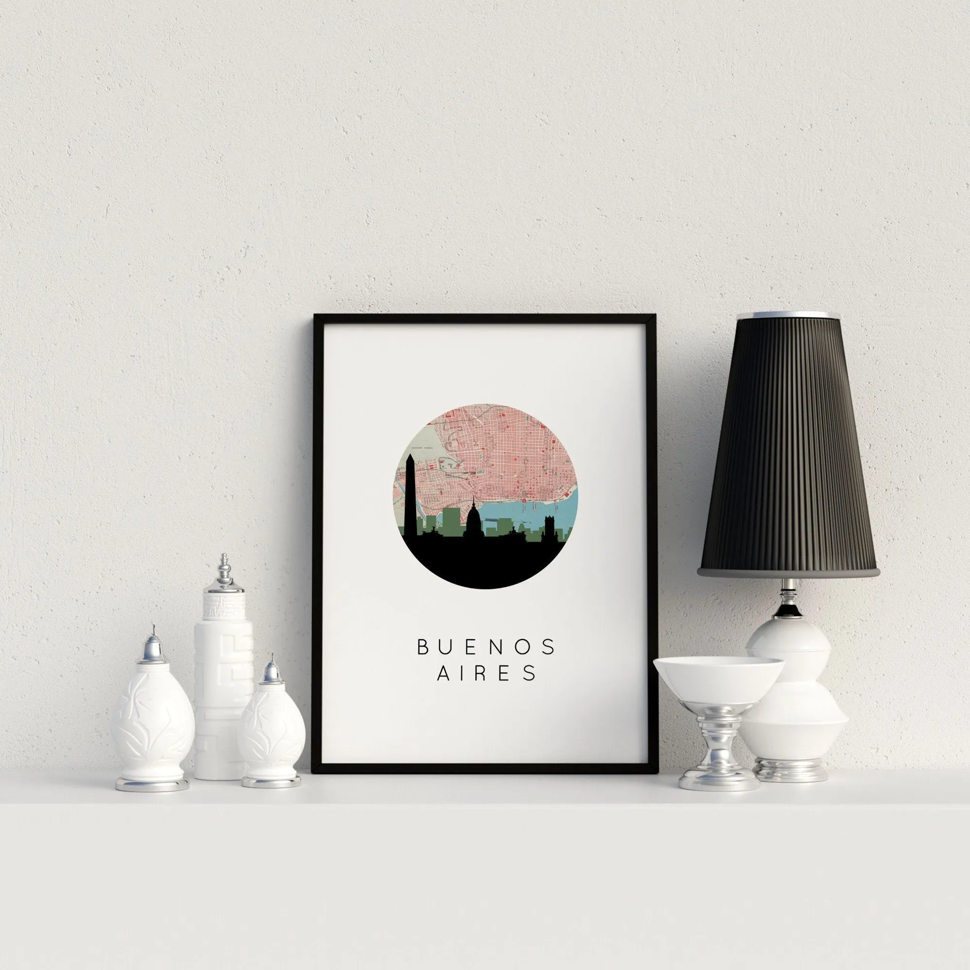Buenos Aires art print, Buenos Aires map art, Argentina travel print, Buenos Aires skyline, Buenos Aires poster, South America wall art