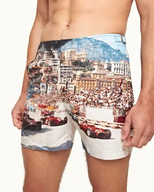 BULLDOG PRINTED SWIM SHORT - START YOUR ENGINES